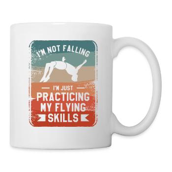 Je ne tombe pas, je pratique juste mon vol - Mug blanc - blanc - Droite