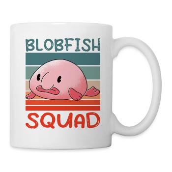 Costume de Blobfish - Visage de poisson Blob laid - - Mug blanc - blanc - Droite