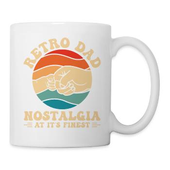 Retro Vintage Daddy 60s 70s 80s 90s Costume de fête - Mug blanc - blanc - Droite
