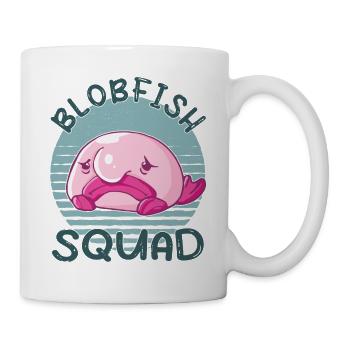 Costume de Blobfish - Visage de poisson Blob laid - - Mug blanc - blanc - Droite