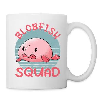 Costume de Blobfish - Visage de poisson Blob laid - - Mug blanc - blanc - Droite