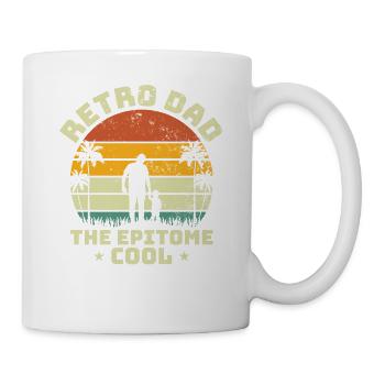 Retro Vintage Daddy 60s 70s 80s 90s Costume de fête - Mug blanc - blanc - Droite