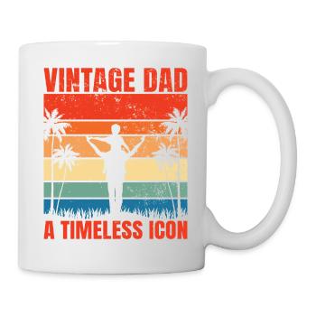 Retro Vintage Daddy 60s 70s 80s 90s Costume de fête - Mug blanc - blanc - Droite