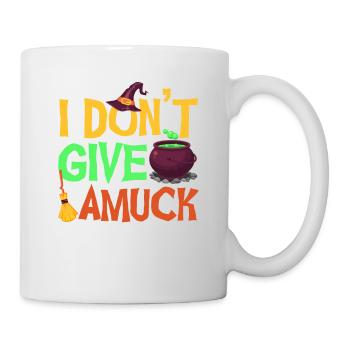 I don't give up, funny halloween witch hat - Mug - white - Right