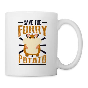 Save The Furry Potato Feldhamster Goldhamster - Tasse - Weiß - Rechts
