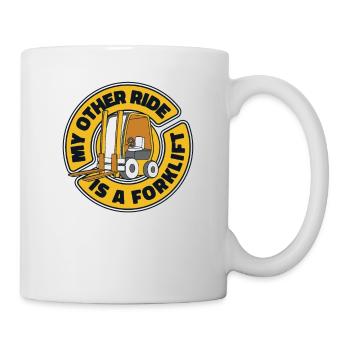 My Other Ride Is A Forklift Telehandler - Mug - white - Right