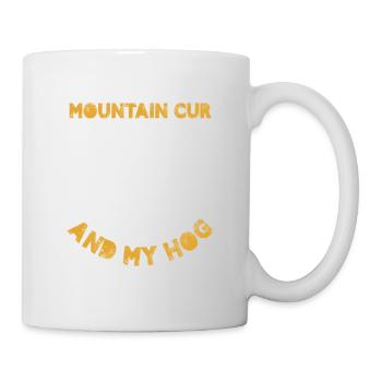 Tout ce dont j’ai besoin, c’est de Mountain Cur et de Hog Hunting - Mug blanc - blanc - Droite