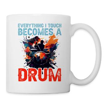 Everything I Touch Becomes A Drum 16 - Tasse - Weiß - Rechts