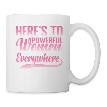 Voici aux femmes puissantes partout dans le monde 6 - Mug blanc - blanc - Droite