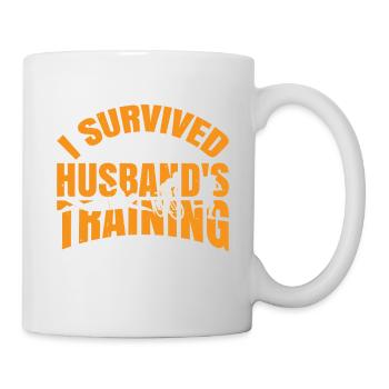 I Survived My Husband's Training Schedule 21 - Tasse - Weiß - Rechts