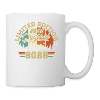 Vintage Geburtstagsgeschenk Juli 2025 - Tasse - Weiß - Rechts