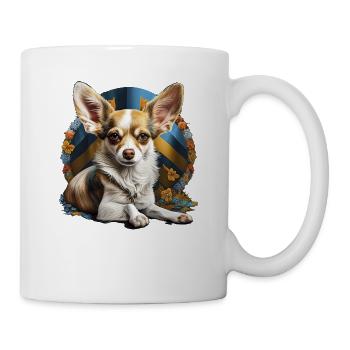 Chihuahua | Ukraine Peace & Love Flag Help Dog - Mug - white - Right