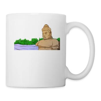 Cambodge Temple Khmer Vintage Flag I Cadeau - Mug blanc - blanc - Droite