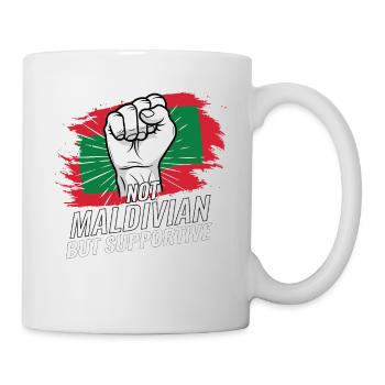 Pas maldivien mais favorable au drapeau des Maldives - Mug blanc - blanc - Droite