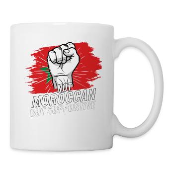 Not Moroccan But Supportive Morocco Flag Country - Mug - white - Right