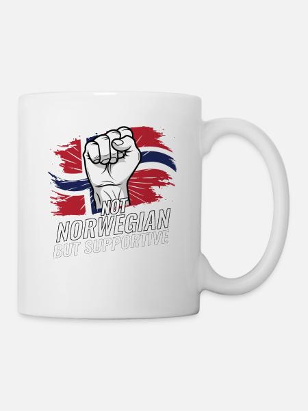 Pas norvégien mais pays norvégien de soutien - Mug blanc - blanc