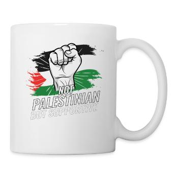Not Palestinian But Supportive Palestine Flag - Mug - white - Right