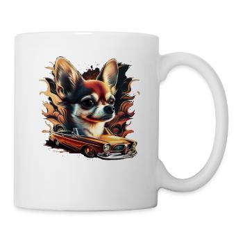 Chihuahua | Race Racing Car Funny Dog Mechanic - Mug - white - Right