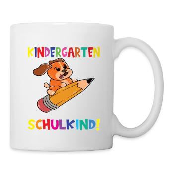 Tschüss Kindergarten Ich Bin Jetzt Ein Schulkind! - Tasse - Weiß - Rechts