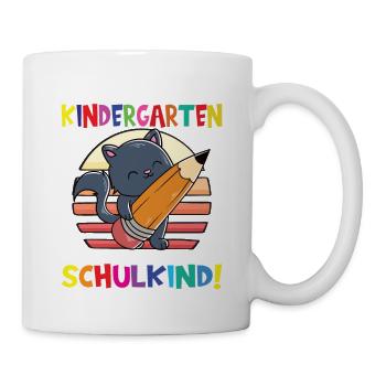 Tschüss Kindergarten Ich Bin Jetzt Ein Schulkind! - Tasse - Weiß - Rechts