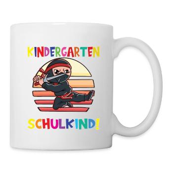 Tschüss Kindergarten Ich Bin Jetzt Ein Schulkind! - Tasse - Weiß - Rechts
