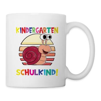 Tschüss Kindergarten Ich Bin Jetzt Ein Schulkind! - Tasse - Weiß - Rechts