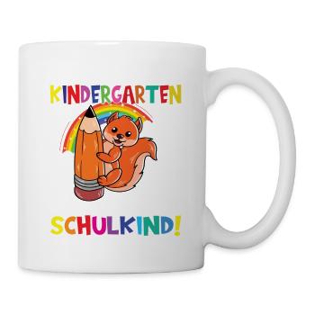 Tschüss Kindergarten Ich Bin Jetzt Ein Schulkind! - Tasse - Weiß - Rechts