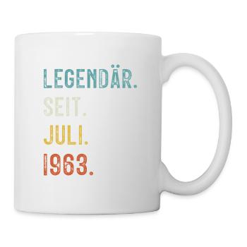 60 Geburtstag 60 Jahre Legendär seit Juli 1963 - Tasse - Weiß - Rechts