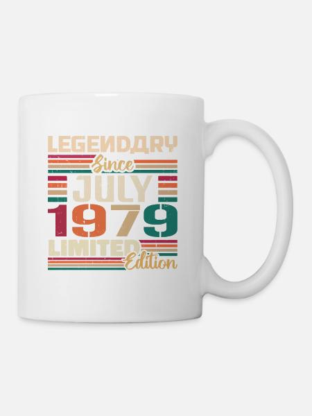 Juillet 1979 Anniversaire Juillet 1979 Juillet Année - Mug blanc - blanc