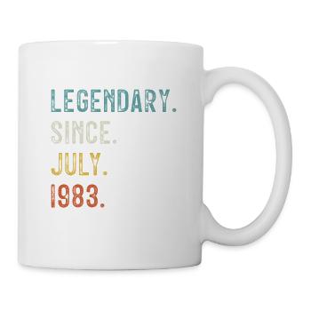 40 Geburtstag 40 Jahre Legendär Seit Juli 1983 - Tasse - Weiß - Rechts