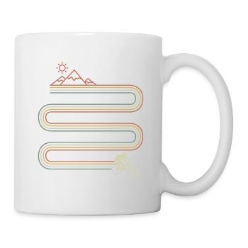 Retro MTB Mountain Bike - Mug blanc - blanc - Droite