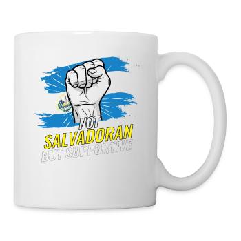 Pas salvadorien mais favorable au drapeau du Salvador - Mug blanc - blanc - Droite