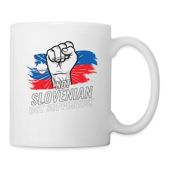 Pas slovène mais favorable au drapeau slovène - Mug blanc - blanc - Droite