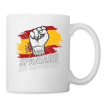 Not Spaniard But Supportive Spain Flag Country - Mug - white - Right