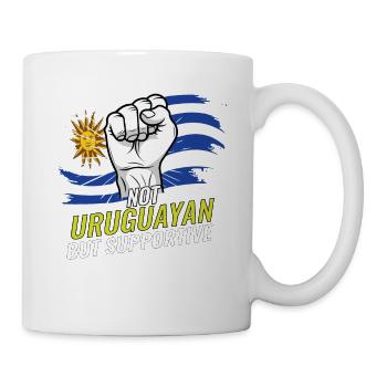 Not Uruguayan But Supportive Uruguay Flag Country - Mug - white - Right