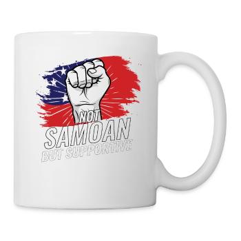 Not Samoan But Supportive Samoa Flag Country - Mug - white - Right