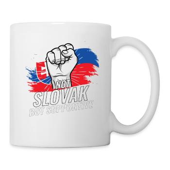 Not Slovak But Supportive Slovakia Flag Country - Mug - white - Right