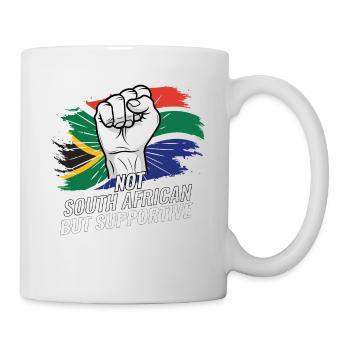Not South African But Supportive South Africa - Tasse - Weiß - Rechts