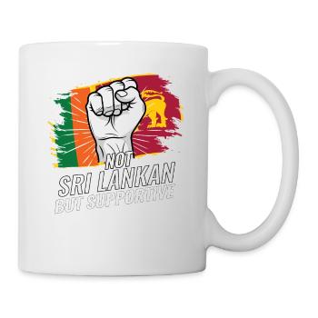 Not Sri Lankan But Supportive Sri Lanka Flag - Mug - white - Right