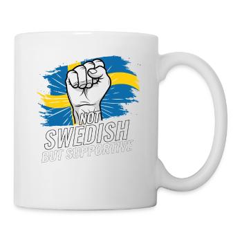 Pas suédois mais favorable à la Suède Pays du drapeau - Mug blanc - blanc - Droite