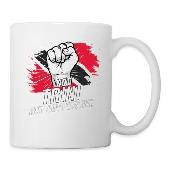 Pas Trini mais un pays de soutien à Trinidad Flag - Mug blanc - blanc - Droite