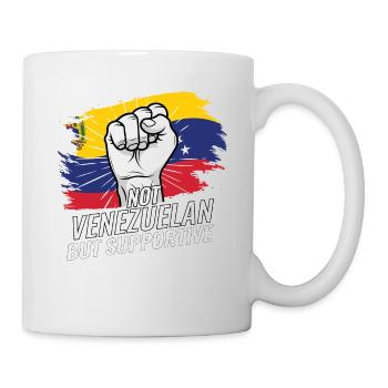 Pas vénézuélien mais favorable au drapeau vénézuélien - Mug blanc - blanc - Droite