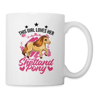 Shetland Pony Girl Cadeau Shetty - Mug blanc - blanc - Droite