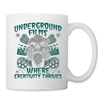 Underground Film, Independent Cinema, Horror - Tasse - Weiß - Rechts