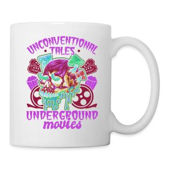 Underground Film, Independent Cinema, Horror - Tasse - Weiß - Rechts