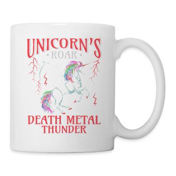 Goth Rock Satan Einhorn Festivals Death Metal - Tasse - Weiß - Rechts