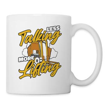 Less Talking More Lifting Telehandler - Mug - white - Right