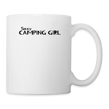 Sexy Camping Girl - Tasse - Weiß - Rechts