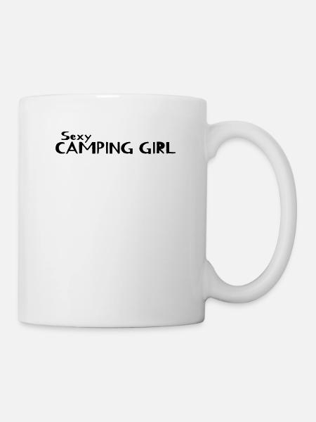 Sexy Camping Girl - Tasse - Weiß