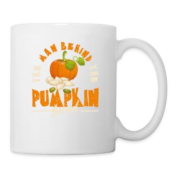 The Man Behind the Pumpkin Halloween Pregnant - Mug - white - Right